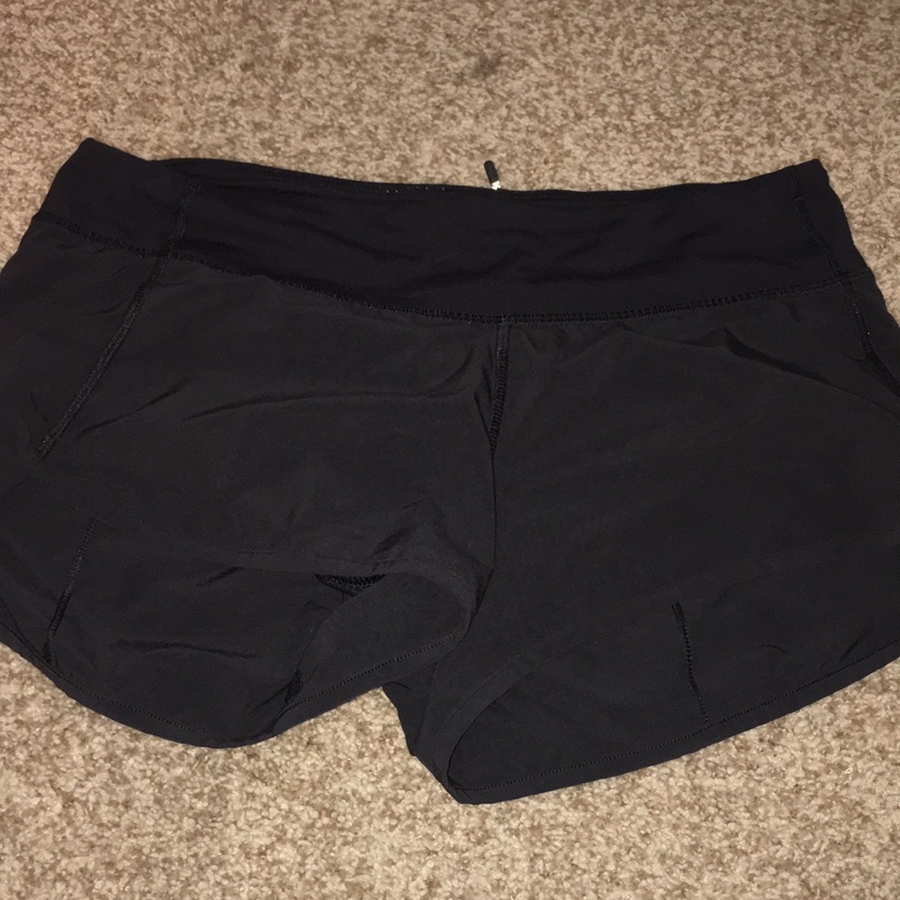 Lululemon black athlete shorts.